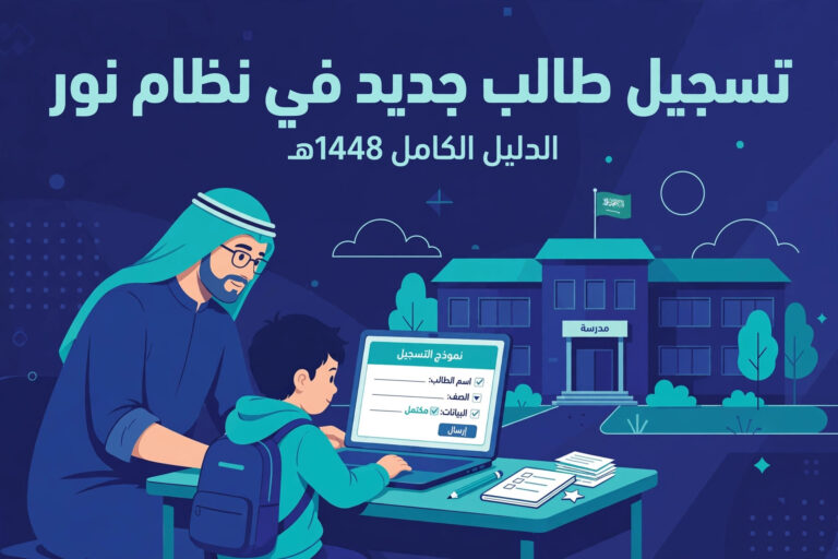 تسجيل طالب جديد في نظام نور: صورة توضيحية