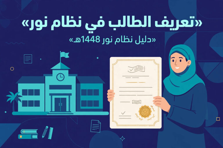 تعريف الطالب في نظام نور: صورة توضيحية