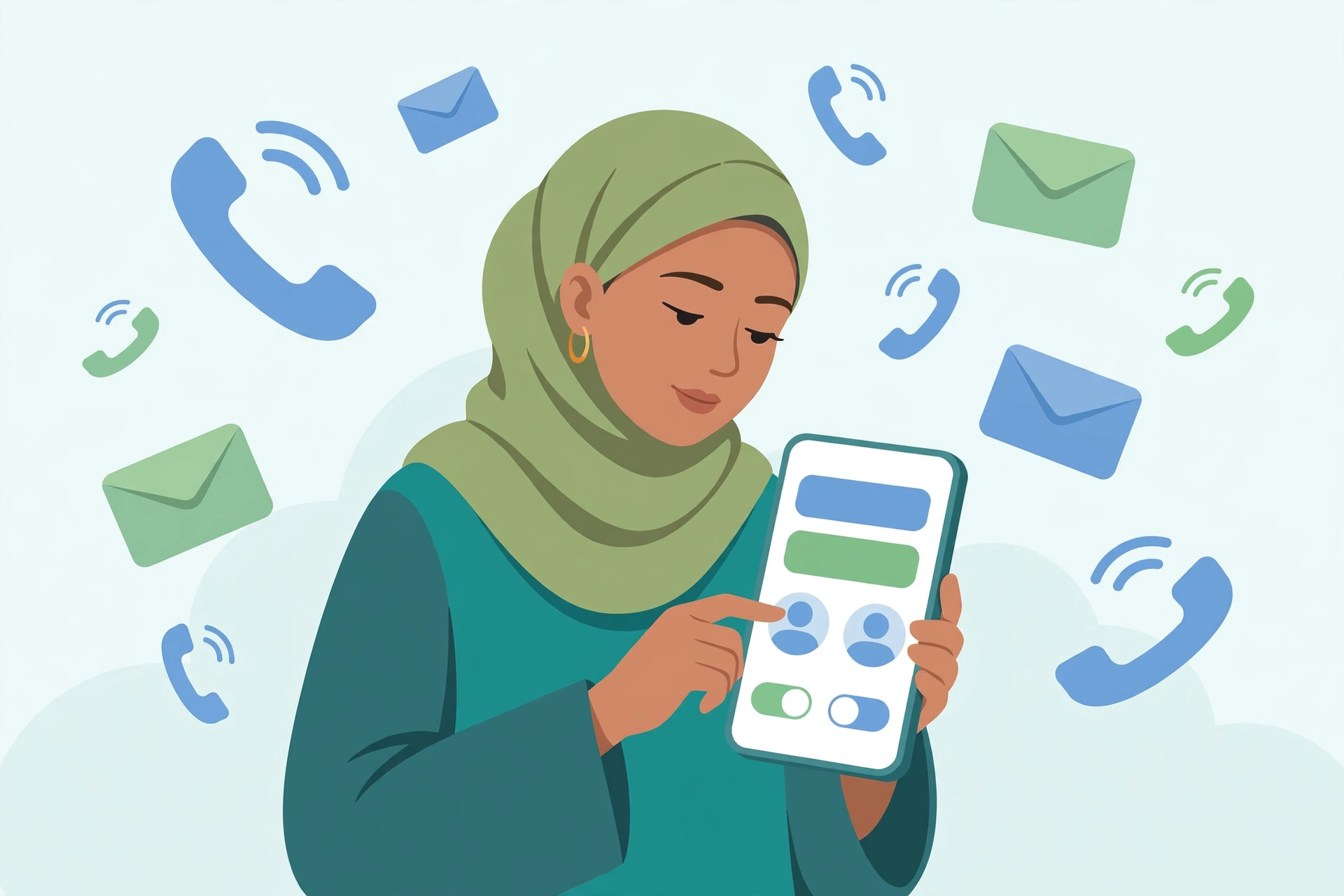 أم سعودية تحدّث رقم الجوال والبريد الإلكتروني في بيانات الاتصال على جوالها