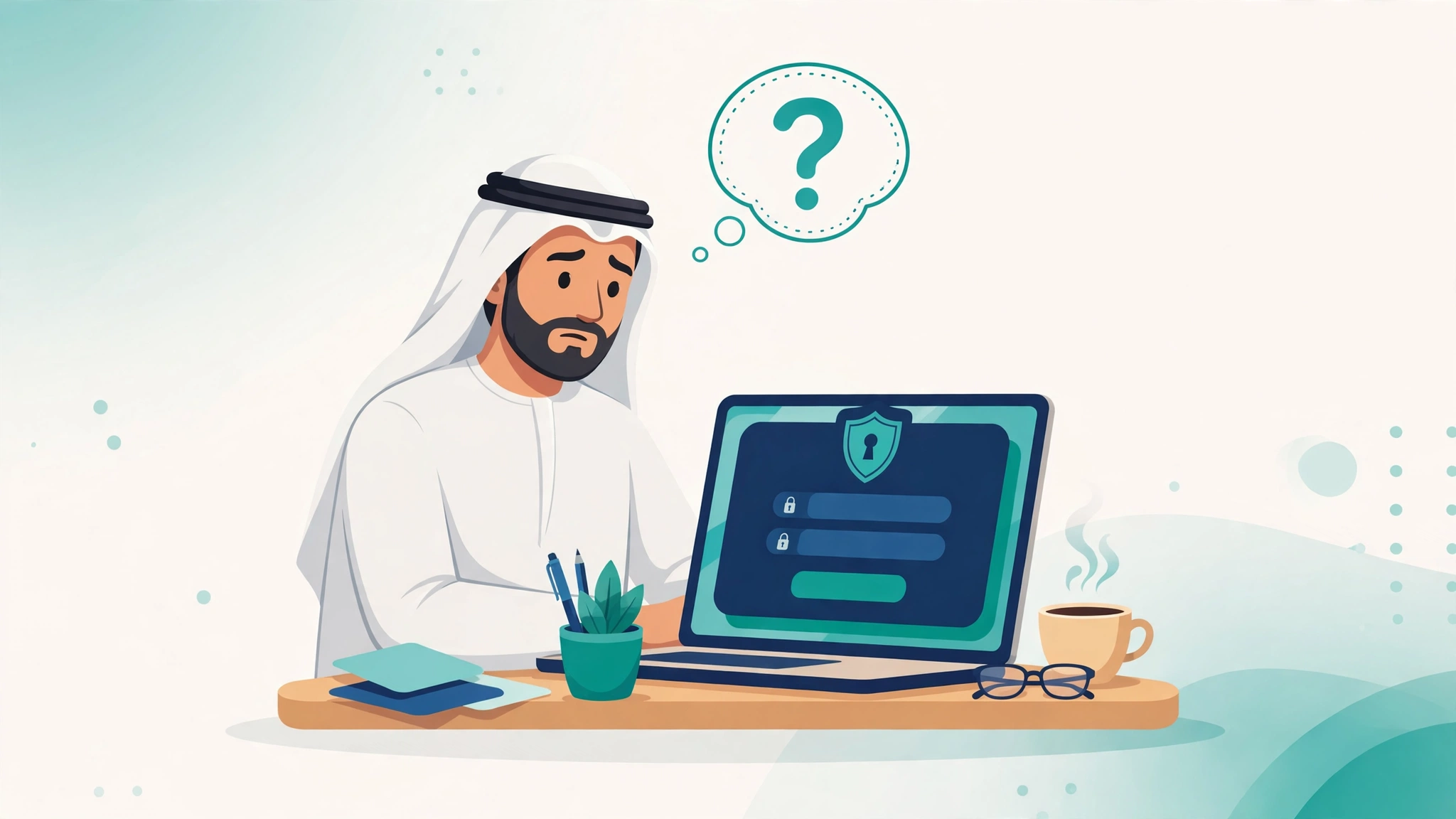 ولي أمر يحاول تسجيل الدخول إلى نظام نور عبر النفاذ الوطني