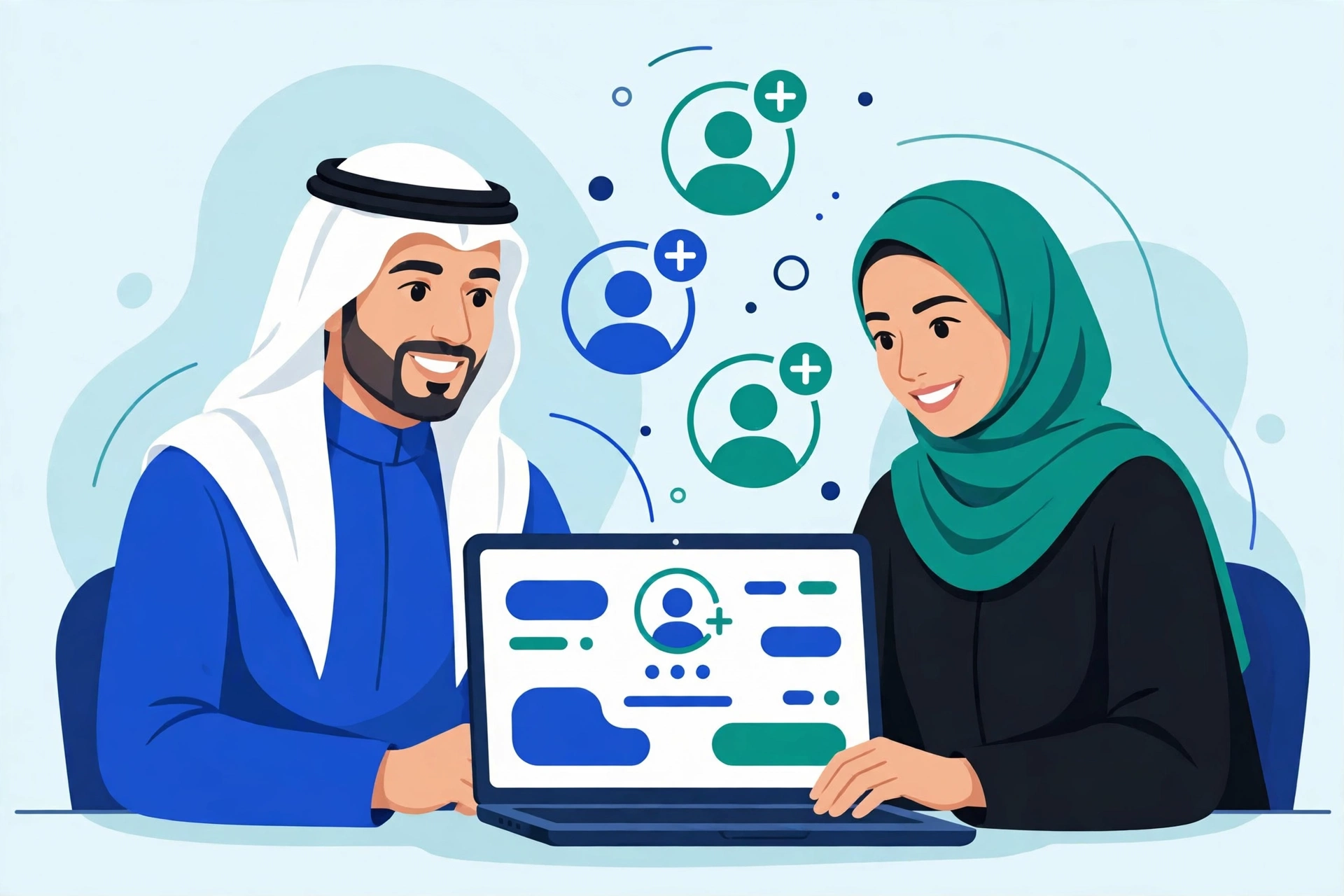رسم توضيحي لإنشاء حساب ولي الأمر في نظام نور
