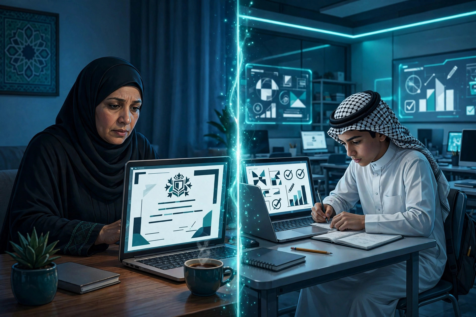 الفرق بين نظام نور ومنصة مدرستي: شهادات رسمية مقابل فصل دراسي رقمي
